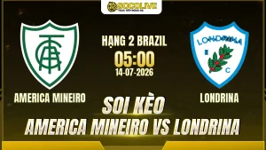 Soi kèo Mineiro vs Londrina ngày 14/07 với nhận định trước trận, phân tích phong độ, đội hình dự kiến và tỷ lệ kèo mới nhất.